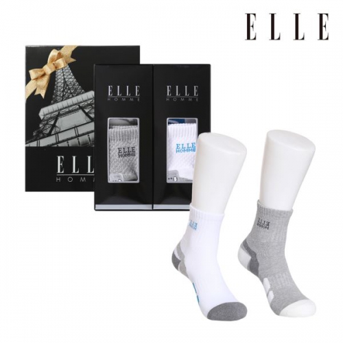 [엘르] 남성 스포츠양말 2족세트