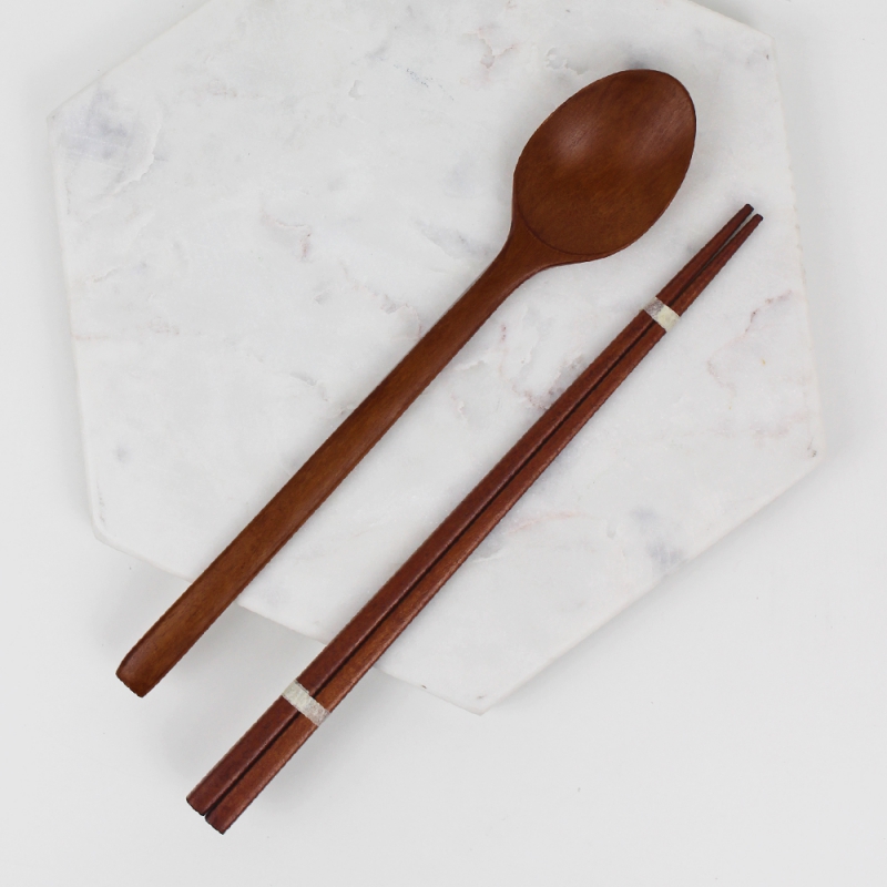 옻칠 나무 수저세트 숟가락 젓가락 우드 성인 어른 수저 상품이미지