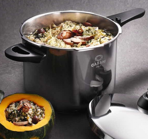 까사니 프란조 스텐 압력솥 10인용 8L 인덕션 압력밥솥 삼계탕 찜솥