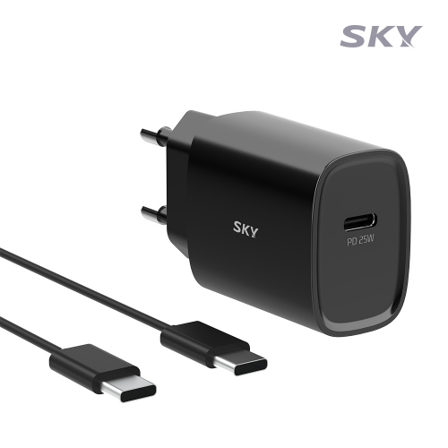 [스카이] 필 25W C타입 초고속 충전기+케이블 Q1X