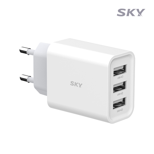 [스카이] 필 18W USB 3포트 멀티 충전기 저속 C3