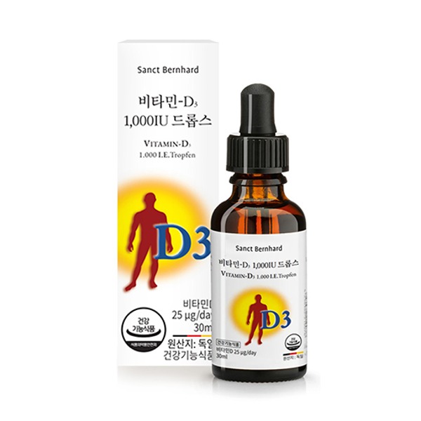 [상트베른하르트] 비타민D3 1000IU 드롭스 30ml x 1병 (약 1160회분) 상품이미지