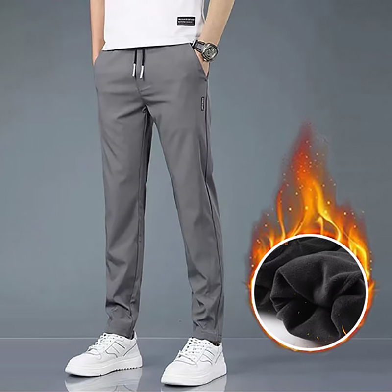 [1+1] 남자 사방스판 편한 고무줄 밴딩 고급 기모 팬츠 빅사이즈 5XL까지 상품이미지