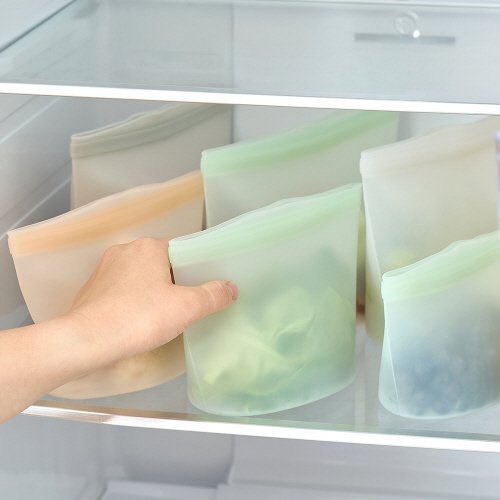 [바겐슈타이거] 실리콘지퍼백 3종세트_라임미스트(연그린)