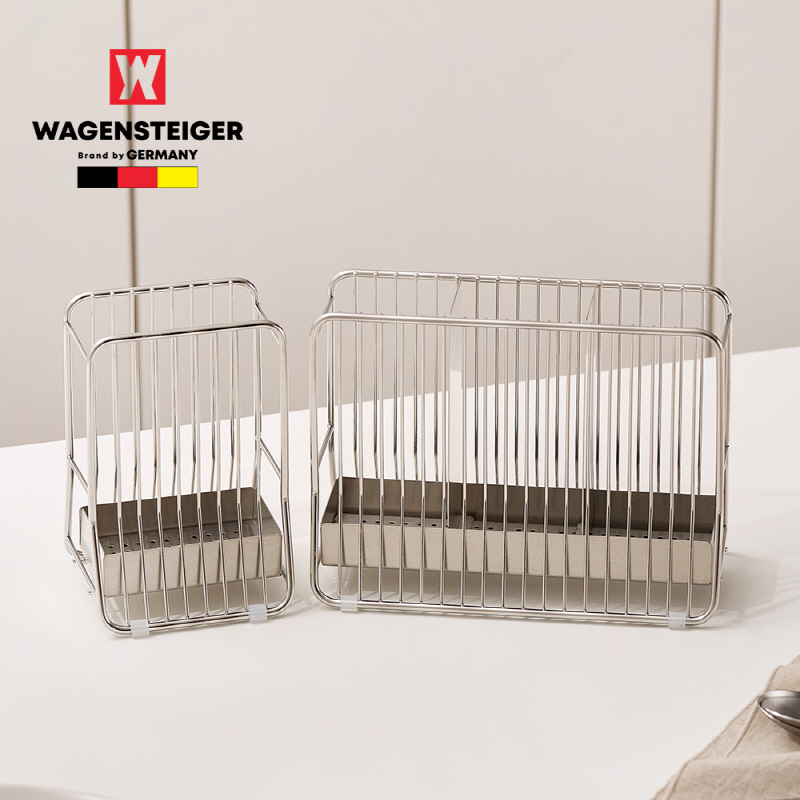 [바겐슈타이거]_스텐304 와이어 수저통_소(물받침포함) 상품이미지