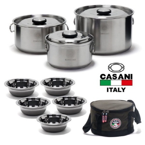 [까사니]_네이처 스텐코펠_3-4인용냄비(특소/소/중-1P씩)/대접5P/휴대용가방(보온/보냉)