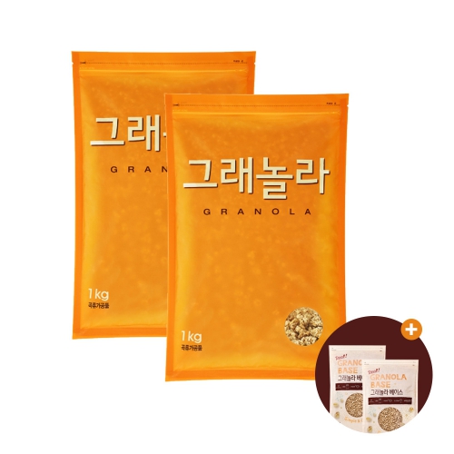 [동서] 그래놀라 1kg x 2봉 + 사은품 그래놀라 베이스 800g x 2봉 증정