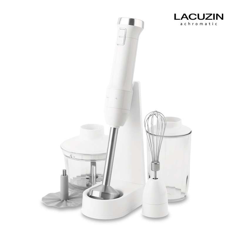 [라쿠진] 무선 파워 핸드블렌더 핸드믹서기 거치대포함 풀패키지 (LCZ204WT) 상품이미지