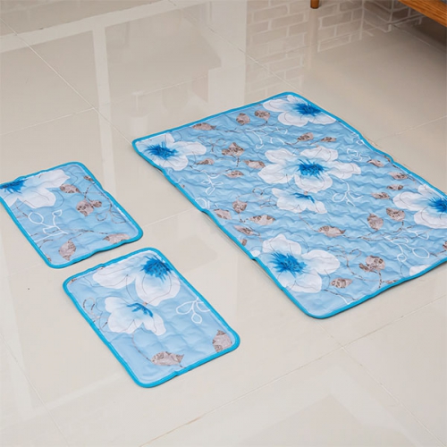 [루첸] 플라워 아이스 쿨매트 특대형 3종세트 더블 (FL-DB1)국내생산/쿨매트1장+쿨베개2장