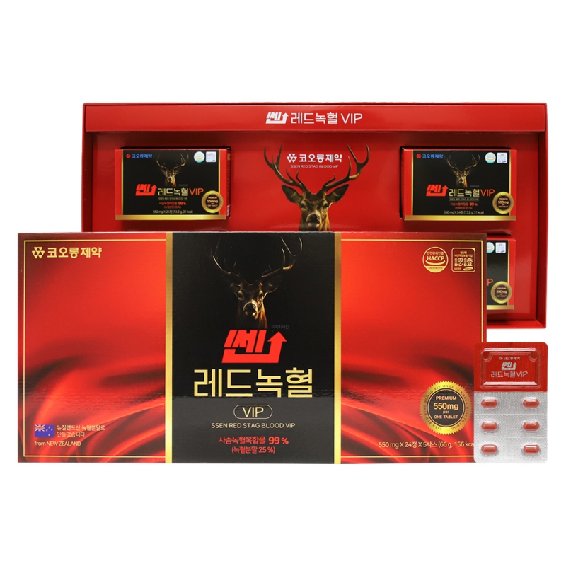 코오롱제약 쎈 레드녹혈 VIP 550mg x 120정 (쇼핑백 포함) 상품이미지