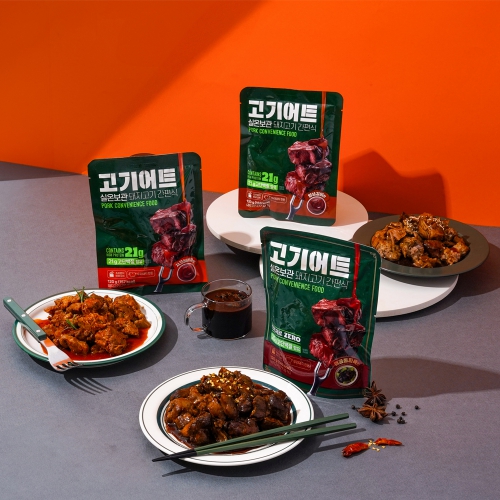 고기어트 실온보관 돼지고기 간편식 120gX5개(양념갈비/저크바베큐/매콤동파육선택)