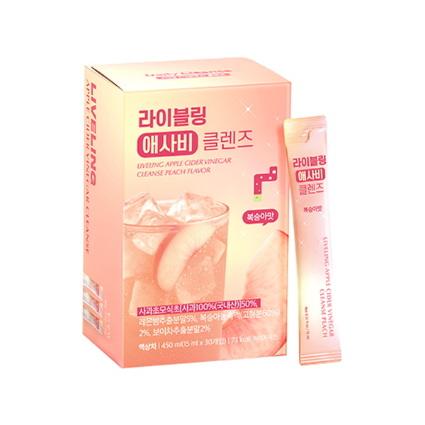 [라이블링] 애사비 클렌즈 15ml x 30포(복숭아맛) 상품이미지