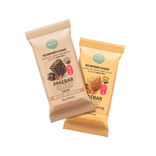 [PPAEBAR] 빼바 크런치바 스타터팩 A세트(카카오/솔티드피넛버터 각3개입 총6개입)