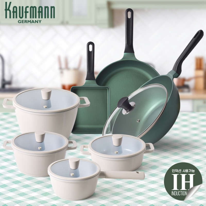 [카우프만] 올리브그린 주방 12P 세트(G형) KOIC-G12P 상품이미지