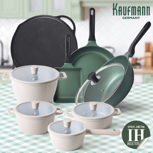 [카우프만] 올리브그린 주방 13P 세트(GR형) KOIC-GR13P