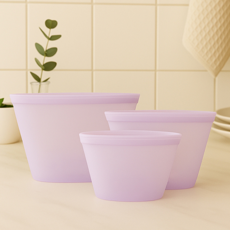 다용도 실리콘 지퍼백 3종 세트 (색상 랜덤 발송) 상품이미지