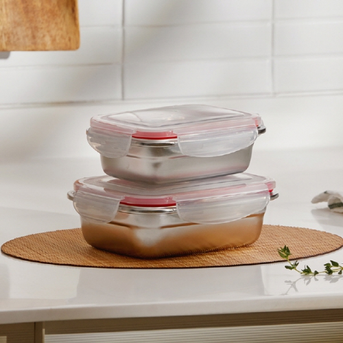 [키친플래그] 스테인레스 304 밀폐 찬통 4종 8P 세트