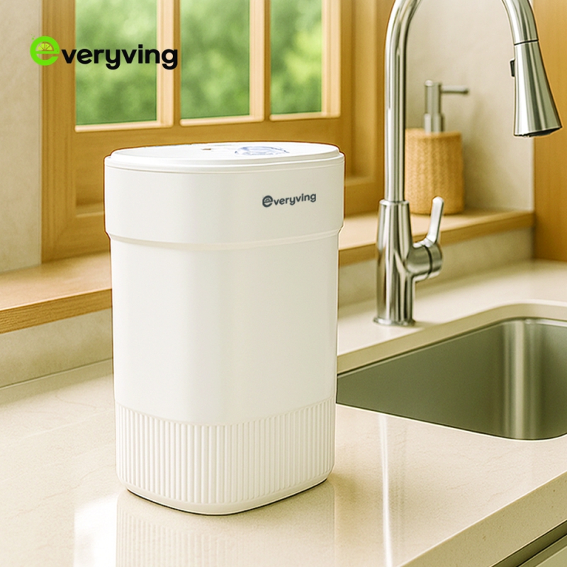 [에브리빙] 밀폐형 음식물 쓰레기통 3L Lime-9030W 상품이미지