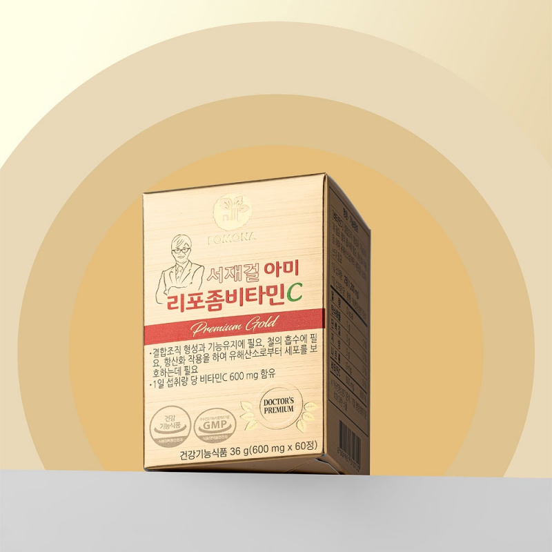 [서재걸] 박사 리포좀비타민C 고용량 흡수율 아미노산 함유 항산화 유해산소 600mg X 60정 상품이미지