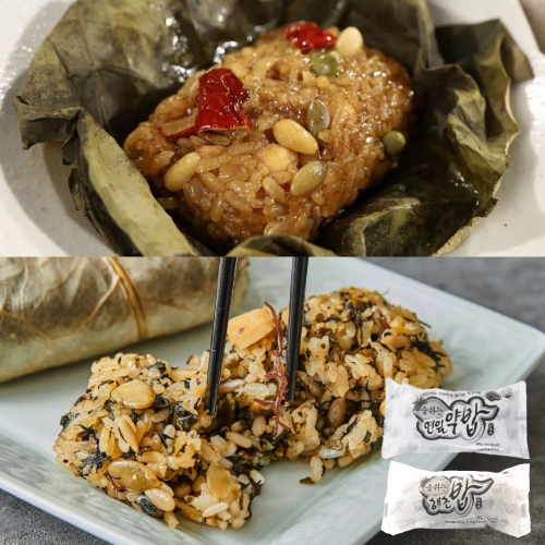 해썹인증 개별포장 먹기좋은 연잎약밥/해초밥 80g x 6개 모음