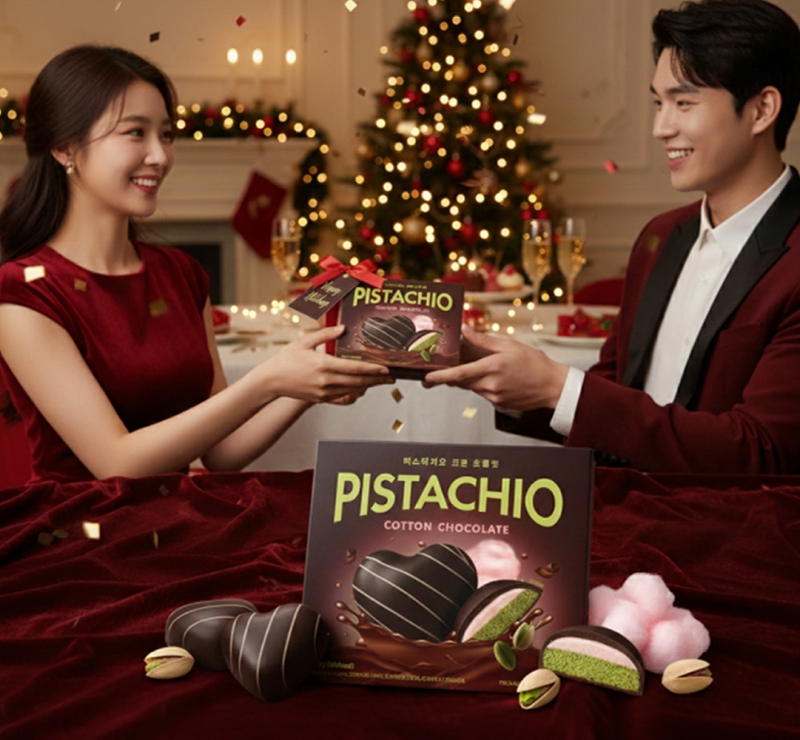 지브로와 파스타치오 코튼 솜사탕 하트 초콜릿 130g 상품이미지