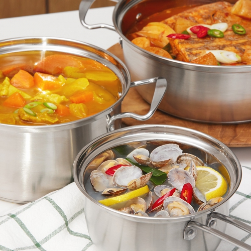 [키친플래그] 스테인레스 304 냄비 3종 세트