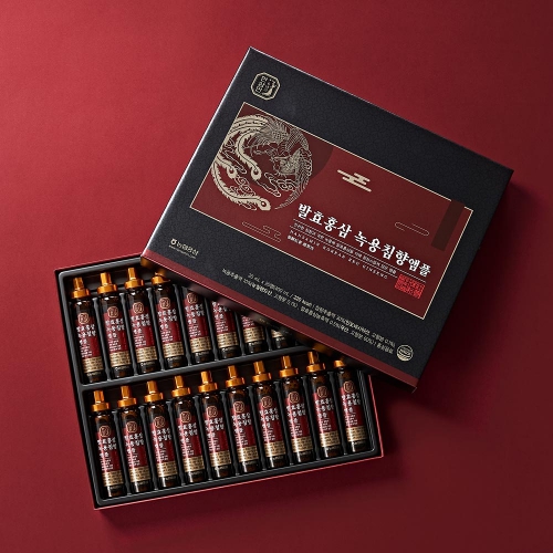 [농협홍삼 한삼인] 발효홍삼 녹용침향앰플 20g x 20병 (쇼핑백 포함)