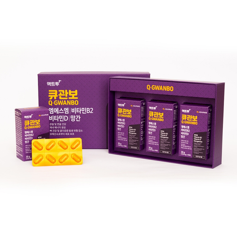 액트투 노주현 추천 뼈 관절 연골케어 MSM 종합 비타민 큐관보 750mg x 120정 상품이미지