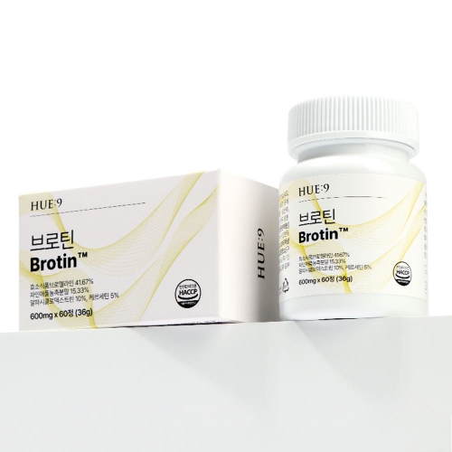 [HUE9](1+1) 브로멜라인 퀘세르틴 알파CD 효소 600mg x 60정