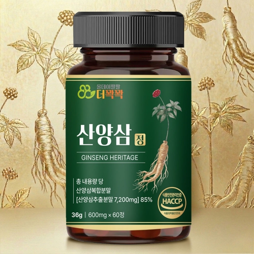 지브로와 더꽉꽉 산양삼 정 산양 컷 인삼 핏 올데이팔팔 600mg * 60정