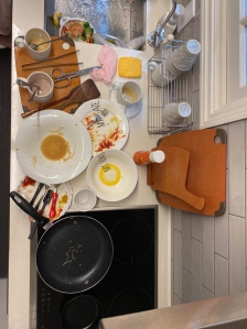 거리두기 2.5 호텔식 조식 후 설거지