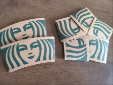 ☆다방 컵홀더로 냄비받침을 만들었어요