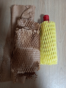 종이 포장지 과일망도 재사용 