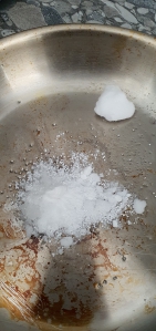 스텐레스 후라이팬 찌든때 제거