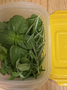 허브 보관은 보관용기에