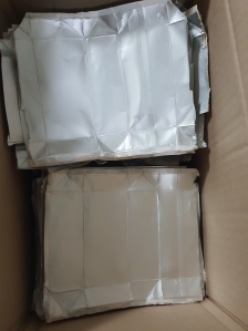 우유팩 100매 모았어요~!