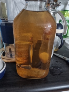 옛날 델몬트 쥬스  병으로   보리차 끓여서 놔둠