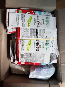우유팩100개 드뎌 다 모았어요 