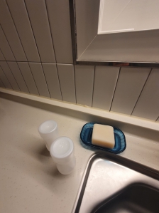 설거지비누와 플라스틱 유산균병