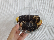 김밥 한줄 용기에 포장?