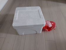 아이스박스  테이프제거