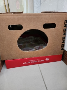 고양이 집 만들어줬어요