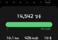 요즘 만보 이상 걷고 있어요.