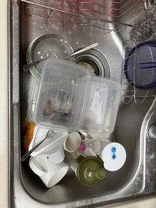 자다 일어나 설거지~