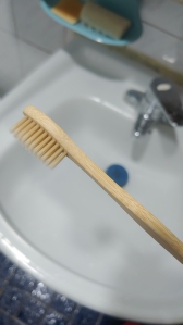 대나무 칫솔 사용