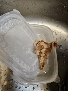 오늘도 고체설거지바로 배달용기 씻어요~