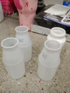 유산균음료 라벨제거