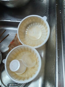배달용기 설겆이하기