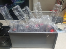 페트병 깨끗이 닦고 정리했어요