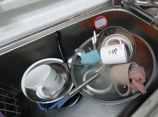 설거지통으로 물적약